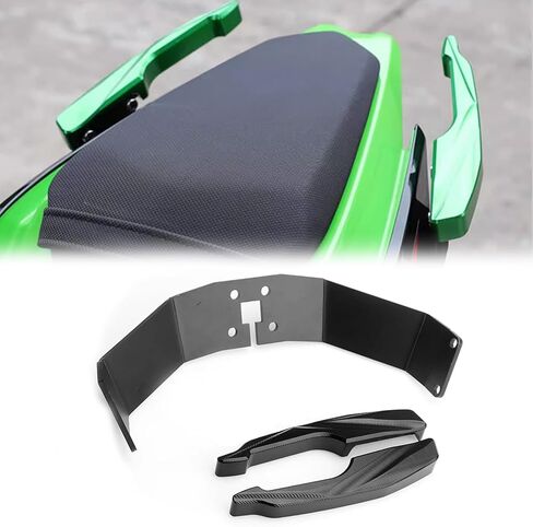 ل Ninja500 Ninja500 2024 2025 الملحقات الجديدة CNC ألومنيوم سبيكة خلفية ركاب الدرابزين الخلفي المفسد الخلفي الذروة الدرابزين (الأخضر) in Saudi Arabia