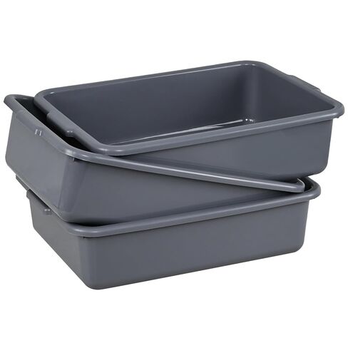13 Liters Commercial Bus Tub Tote Boxes, Plastic Dish Tub Wash Basin Set of 3 in Kuwait