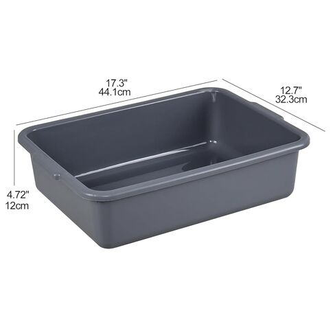 13 Liters Commercial Bus Tub Tote Boxes, Plastic Dish Tub Wash Basin Set of 3 in Kuwait