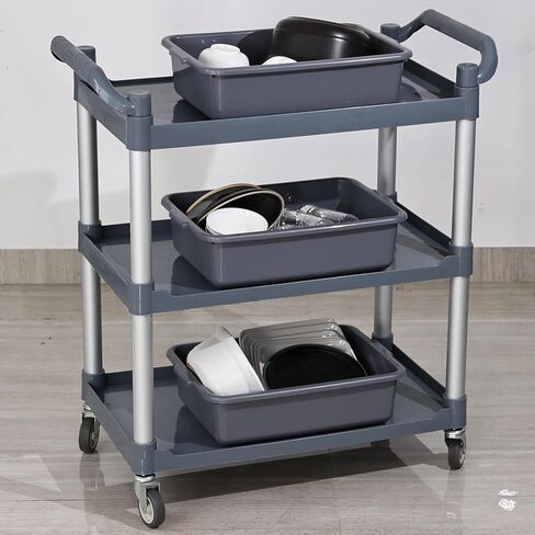 13 Liters Commercial Bus Tub Tote Boxes, Plastic Dish Tub Wash Basin Set of 3 in Kuwait