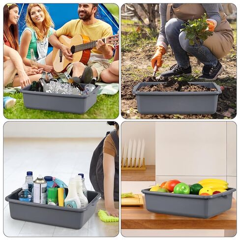 13 Liters Commercial Bus Tub Tote Boxes, Plastic Dish Tub Wash Basin Set of 3 in Kuwait