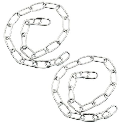 2 Pcs 304 Stainless Steel Link Chain, 0.2 in-19.68 in Long Link Chain Rings for Pulling, Towing, Hanging, Home, Camping, Pet Towing in Saudi Arabia