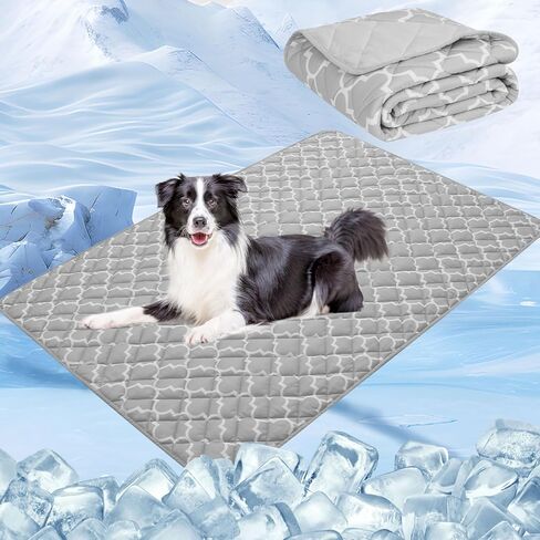EXPAWLORER Dog Cooling Blanket - Washable Dog Cooling Throw Blanket,Soft Lightweight Dog Cooling Mat for Bed Cover, Extra Large Summer Soft Pet Pad for Large Dogs Puppy Cat in Kuwait