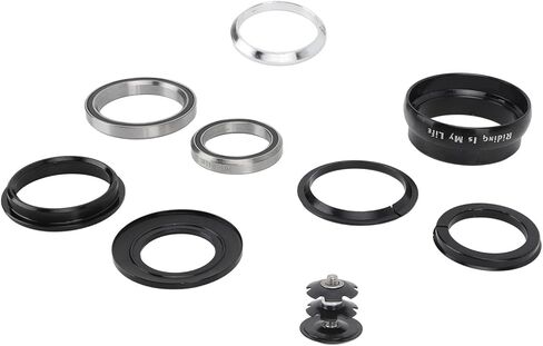 Bike Headset Bearing Accessory Premium Aluminium Alloy CNC Processed Double Sealed Bearings Star Nut for 44 to 50.6mm Tapered Steerer 1.5in Front Fork in Saudi Arabia