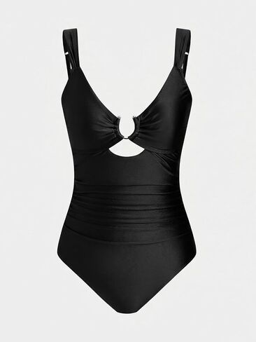 CUPSHE Women's One Piece Swimsuit Ruched Tummy Control Bathing Suit U Wire Cutout Adjustable Straps in Saudi Arabia