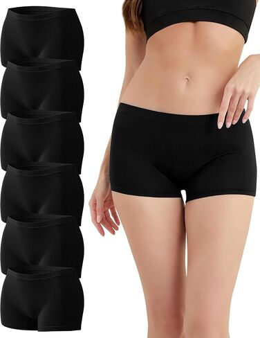 Sunm Boutique Womens Cotton Boy Shorts Underwear Anti Chafing Shorts Women Cotton Biker Shorts Women 4 Pack in Kuwait