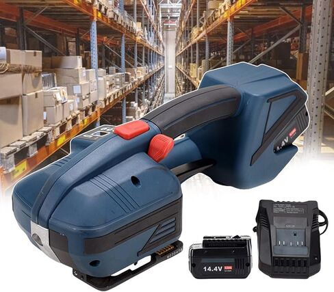 Handheld Packing Machine 100-200mm/s Electric Banding Machine | Material Handling Strapper for 250-350 Tapes | Banding Tools 11-16mm(W) /0.4-1.2mm(H) | with Digital Display Device, 2 in Saudi Arabia