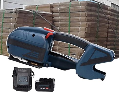 Electric Packaging Strapping Shipping Baler 100-200mm/s, Automatic Banding Machine w/Digital Display Panel Strapping Tool, Portable Material Handling Strapper for 250-350 Tapes, 2 in Saudi Arabia