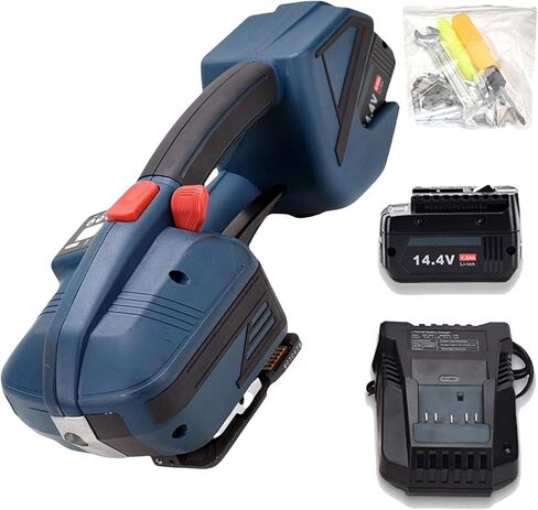 Electric Strapping Machine, Portable Band Roller with 1 Battery, 1 Charger and Tool Set, LCD Automatic Packing Tools, 11-16mm(W)/0.4-1.2mm(Thick) in Saudi Arabia