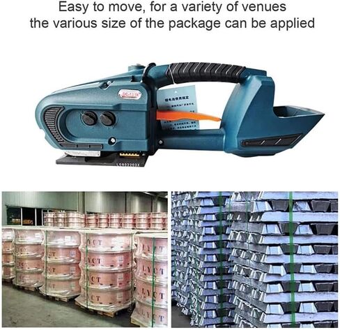 Electric Strapping Machine, Adjustable Hot Melting Banding Tool, Battery-Powered Pallet Strapping for 13-16mm PP/PET Straps, Includes 2 Batteries in Saudi Arabia