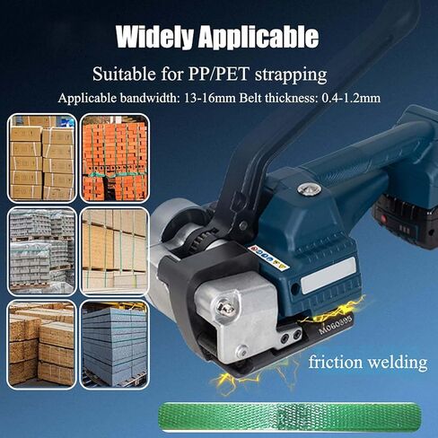 V1 Handheld Semi-Automatic Banding Tools, 2000mah X2 Electric Strapping Machine, Plastic Steel Strap Strapper, for 13-19mm Wide Pp/Pet, for Warehouse Box Pallet Packaging in Saudi Arabia