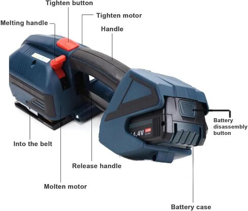 Portable Shipping Strapper/Electric Strapping Machine for 1/2-5/8in PP PET Tires / 4000mah Battery Powered Automatic Strapping Machine/Binding Force: 900-3200n in Saudi Arabia