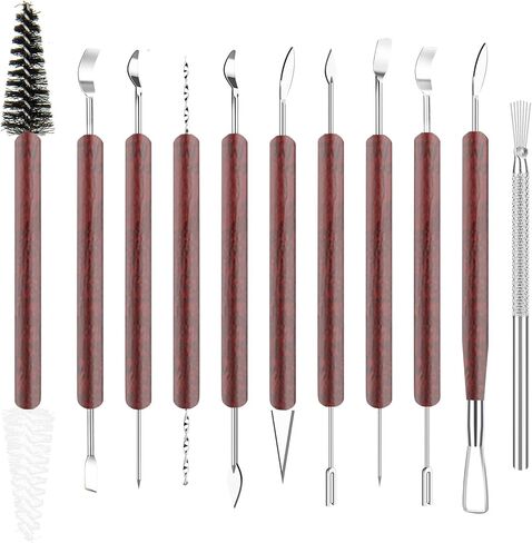 2 Set Air Dry Clay Tools, 18PCS Polymer Clay Tools Kit for Modeling, Plastic Clay Tools Sculpting for Kids, Adults, Molding, Shaping, Carving, Dotting, Trimming, Pottery, Craft Supplies Accessories in Kuwait