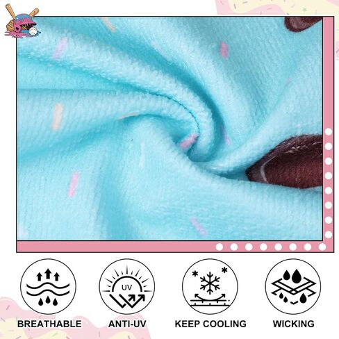 Frienda 18 Pcs Ice Cream Drip Baseball Cooling Towel 40 x 12 Inch Microfiber Sweat Baseball Towel Sport Rags Absorbent Chilly Washcloth for Hot Weather Youth Team Coach Gift Sport Party Favors in Saudi Arabia