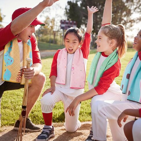 Frienda 18 Pcs Ice Cream Drip Baseball Cooling Towel 40 x 12 Inch Microfiber Sweat Baseball Towel Sport Rags Absorbent Chilly Washcloth for Hot Weather Youth Team Coach Gift Sport Party Favors in Saudi Arabia