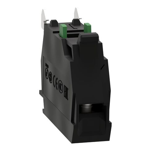 Schneider Electric Harmony XB4 and XB5 Add-On Single Contact Block for Industrial Machines and Manufacturing, Screw Clamp Terminal, Front Mounting, 1NO (ZBE101) in Saudi Arabia