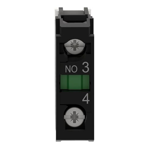 Schneider Electric Harmony XB4 and XB5 Add-On Single Contact Block for Industrial Machines and Manufacturing, Screw Clamp Terminal, Front Mounting, 1NO (ZBE101) in Saudi Arabia