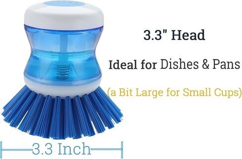 فرشاة أطباق مع موزع صابون لتنظيف حوض الأطباق ووعاء المطبخ، باللون الأزرق، عبوتان in Kuwait