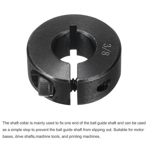 MECCANIXITY Shaft Collar 3/8" Bore Single Split Carbon Steel Clamping Collar Shaft Collars with Set Screw Black 2 Pack in Saudi Arabia