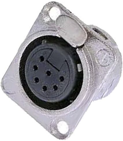 نيوتريك NC7FD-L-1 7 دبوس XLR أنثى الهيكل لوحة جبل النيكل / أكواب لحام الفضة in Kuwait