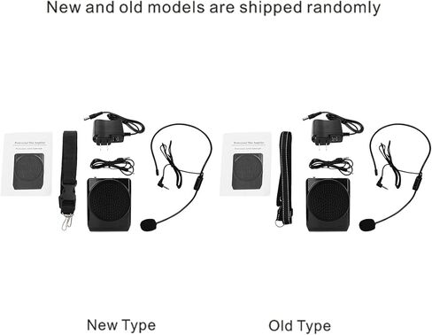 مضخم صوت محمول، نظام PA على الخصر مع ميكروفون سماعة رأس ومضخم صوت معزز لسفر المعلم (قابس أسود-الولايات المتحدة) in Kuwait