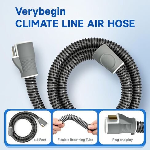 أنبوب CPAP بديل لخط المناخ، متوافق مع Airsense 11 وAircurve 11، خرطوم CPAP بطول 6.5 قدم لجهاز توقف التنفس أثناء النوم، أنبوب تنفس مرن مع موصلات قياسية - للاستخدام في المنزل والسفر in Kuwait