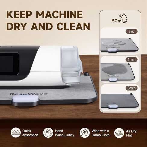 حامل خرطوم CPAP منظم بجانب السرير مع حصيرة ماصة وإضاءة ليلية، شماعة خرطوم CPAP مع خطاف قابل للسحب لأنبوب وآلة قناع CPAP، مستلزمات وإكسسوارات CPAP، أسود in Kuwait