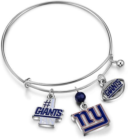 NFL Three Charm Logo Bracelet | Sports Fan Jewelry Gift | Fashion Jewelry | Birthday & Holiday Gifts for Women and Girls in Saudi Arabia