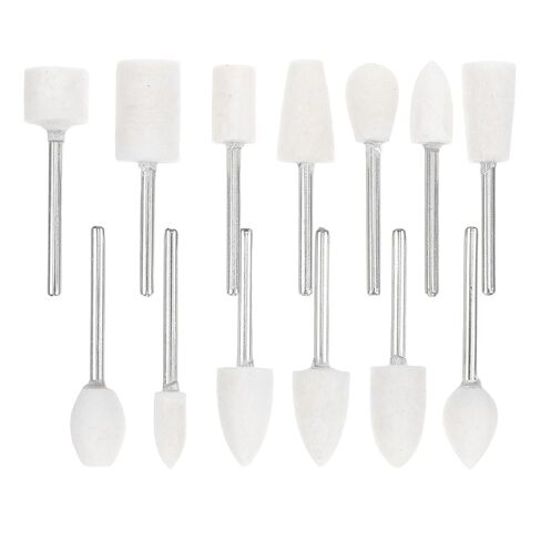 مجموعة 13 قطعة من لقم طحن الصوف 3 مم رؤوس تلميع عرقوب للمجوهرات والساعات والزجاج والمعادن وإكسسوارات الأدوات الدوارة وسادات تلميع اليد in Kuwait