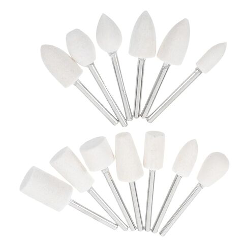 13pcs Wool Polishing Wheels Grinding Polishing Drill Bits with 3mm Shank for Jewelry Glass Metal Buffing Accessories Compatible with Rotary Tools in Kuwait