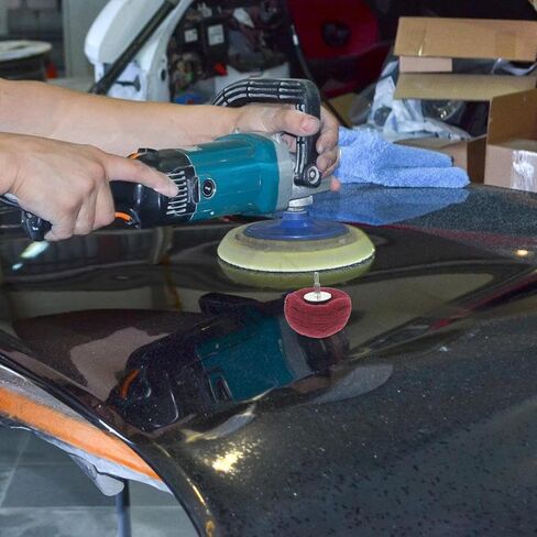 Didiseaon 6pcs Stainless Steel Polishing Buffing Wheels with 6mm Shank, Mushroom Dome Fiber Grinding Heads for Auto Polishing and Car Repair, Multi-Color Abrasive Set with Multiple Sizes in Saudi Arabia