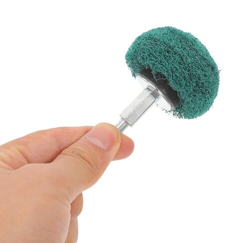 6pcs Mushroom-Shaped Buffing Wheel Set with 6mm Shank, Stainless Steel Polishing and Grinding Heads, Colored Fiber Pads for Car and Metal Surface Repair in Saudi Arabia