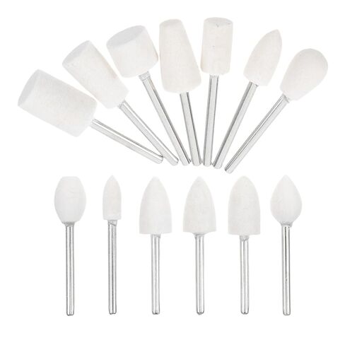 13-pcs Wool Felt Polishing Bits Set with 3mm Shank, Wool Grinding Polishing Wheels for Jewelry, Glass, and Metal Buffing, Rotary Tool Accessories for Precision Finishing in Saudi Arabia
