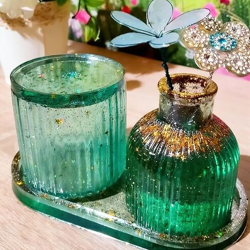 قالب الخرسانة السيليكون 3 pces ، قوالب راتنج المزهرية ، قوالب جرة السيليكون مع قالب صينية ، قالب راتنج الايبوكسي لصنع مزهرية DIY ، الديكور المنزلي ، الهدايا المصنوعة يدويًا ، تخزين المجوهرات in Kuwait