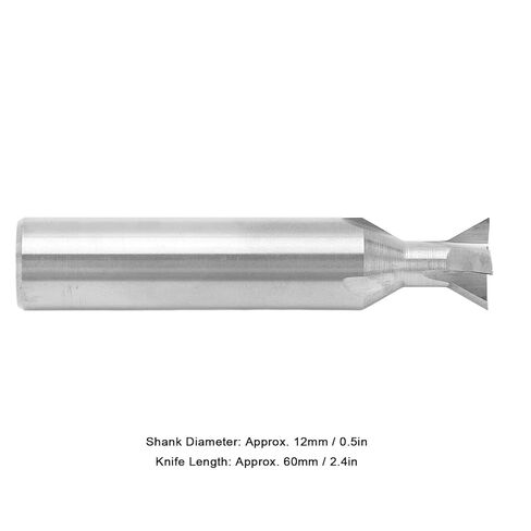 Dovetail Bit, 2.4 Inch Long Carbide Long Life Shank 12mm Diameter Woodworking Dovetail Router Bit (60°) in Kuwait
