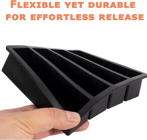 2PCS Silicone Butter Mold Tray with Lid, Non-Stick Butter Maker, Fits Standard Butter Size, Ideal for Butter, Soap Bars, Energy Bars, and Cakes (Black) in Saudi Arabia