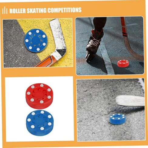 Sosoport قطعتان من كرات تدريب الهوكي المضمنة الاحترافية، مادة مطاطية قوية لممارسة التمارين في الشوارع والداخلية لملحقات تدريب ألعاب الهوكي in Kuwait