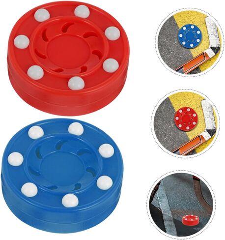 Sosoport قطعتان من كرات تدريب الهوكي المضمنة الاحترافية، مادة مطاطية قوية لممارسة التمارين في الشوارع والداخلية لملحقات تدريب ألعاب الهوكي in Kuwait