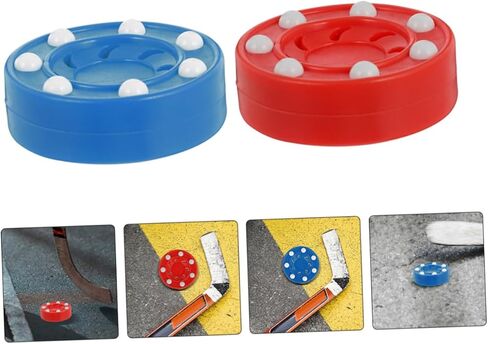 Sosoport قطعتان من كرات تدريب الهوكي المضمنة الاحترافية، مادة مطاطية قوية لممارسة التمارين في الشوارع والداخلية لملحقات تدريب ألعاب الهوكي in Kuwait