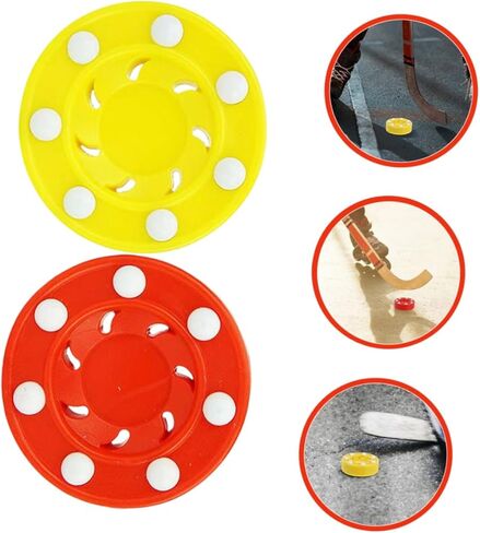 قطعتان من كرات الهوكي الدوارة من تويفيان، كرات تدريب منخفضة الارتداد لهوكي الشوارع، للاستخدام الداخلي والخارجي، مادة مطاطية قوية للأعمار in Kuwait