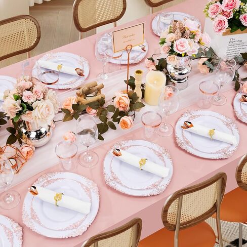 CEYAZYE حلقات منديل ذهبية مجموعة من 50، حامل مناديل أوراق الشجر أبازيم لديكور الطاولة، حلقة رقيقة من سبائك الزنك اللامعة لحفلات العشاء وحفلات الزفاف والمطبخ وعيد الشكر وعيد الميلاد والمناسبات الخاصة in Kuwait