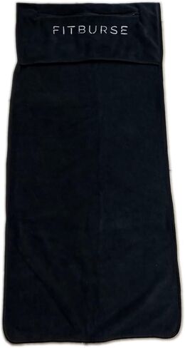Microfiber Gym Towel with Zipper Pocket – Quick Dry Sweat Absorbent Workout Towel with Secure Pocket for Phone, Keys & Gym Essentials in Saudi Arabia
