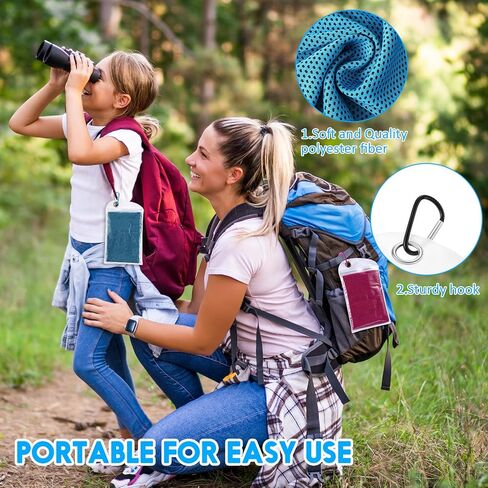 Redbaker 30 Pcs Cooling Towels 3 Sizes 40/35/31" Ice Towel Chilly Yoga Towel Microfiber Gym Towels for Neck Face Sports Workout Running Fitness Accessories, 10 Colors in Kuwait