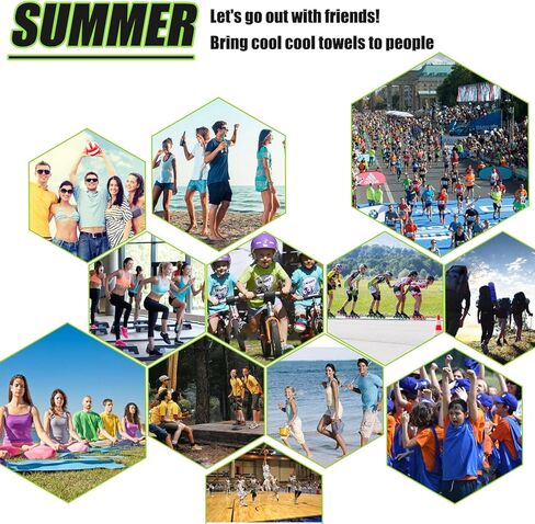 مناشف تبريد بيانج (40 بوصة × 12 بوصة، عبوة من 10 قطع) للرقبة والوجه، منشفة باردة للطقس الحار، الرياضة، التمرين، اللياقة البدنية، صالة الألعاب الرياضية، اليوغا، الجولف، البيلاتس، السفر، التخييم والمزيد in Kuwait