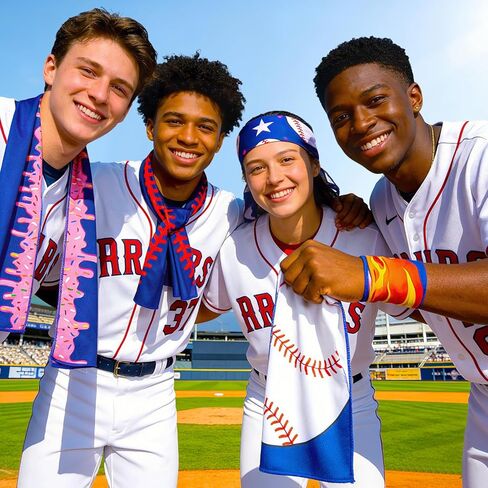 MENOLY 32 Packs Baseball Cooling Towels Bulk 40 x 12 Inch Sport Cooling Towels for Neck and Face Microfiber Sweat Breathable Cooling Neck Rags Baseball Team Gifts for Athletes Yoga Gym Sports Camping in Kuwait