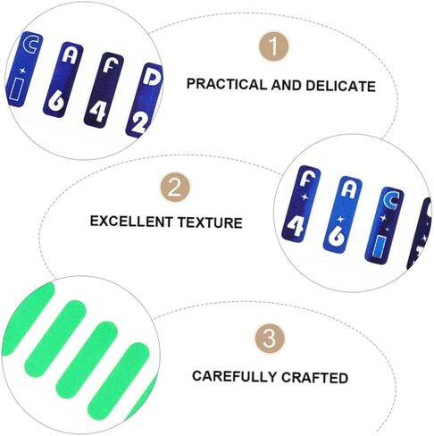 ملصقات مقياس لوحة مفاتيح البيانو للمبتدئين، ملصقات مفاتيح البيانو قابلة للإزالة، ملحقات الإبهام سهلة القراءة in Kuwait