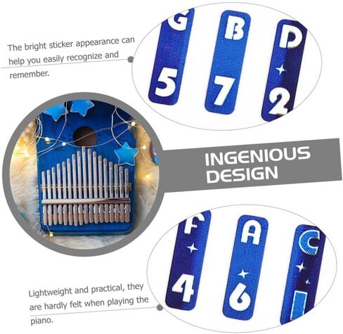 ملصقات مقياس لوحة مفاتيح البيانو للمبتدئين، ملصقات مفاتيح البيانو قابلة للإزالة، ملحقات الإبهام سهلة القراءة in Kuwait