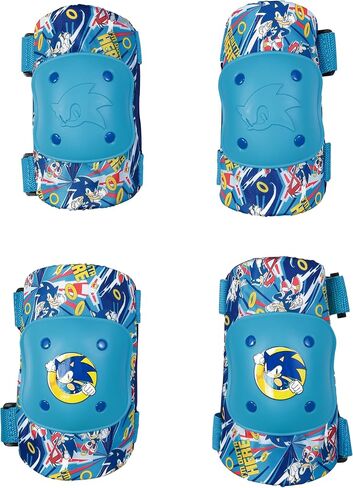 Voyager - Sonic Elbow and Knee Pads for Kids, Protective and Comfortable Outdoor Gear Set for Ages 3+ with Adjustable Velcro Straps, Shock Absorption, Bike Knee Pads for Boys and Girls in Saudi Arabia