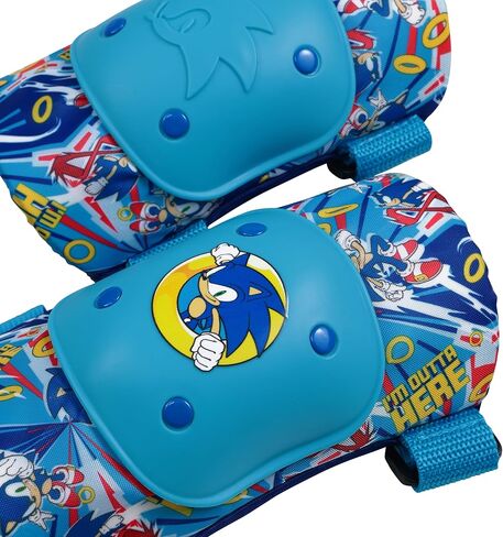 Voyager - Sonic Elbow and Knee Pads for Kids, Protective and Comfortable Outdoor Gear Set for Ages 3+ with Adjustable Velcro Straps, Shock Absorption, Bike Knee Pads for Boys and Girls in Saudi Arabia