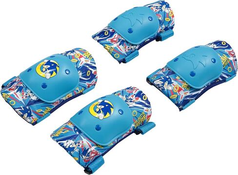 Voyager - Sonic Elbow and Knee Pads for Kids, Protective and Comfortable Outdoor Gear Set for Ages 3+ with Adjustable Velcro Straps, Shock Absorption, Bike Knee Pads for Boys and Girls in Saudi Arabia